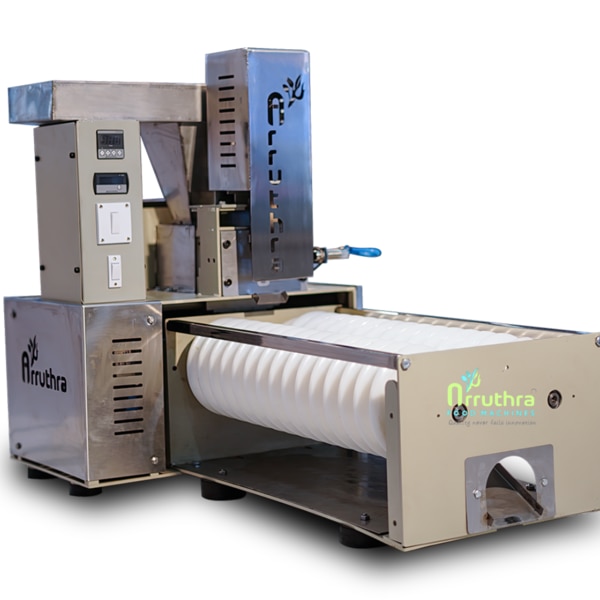 Features: 1 HP Motor with gear box· Laddu size adjustable as per requirement· Different types of die available for various shapes of laddu· Single or three phase· Food grade conveyor belts· Size and weight of each laddu will be identical· Processes up to 800 laddus per hour· Can process soft food materials like beasn laddu, Gulab Jamun, Rasagulla
