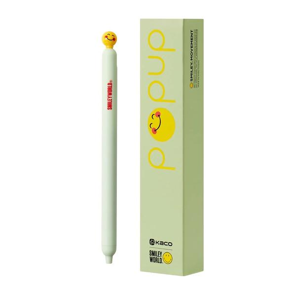 KACO's design concept is combined with SMILEYWORLD's optimistic spirit to jointly convey the beautiful vision of “writing happily and living hard”. The pen provides a shortcut to self-expression with rich emoticons, becoming a spiritual companion for people to pursue happiness and release stress.The pen comes with a funny smile and controls the cheerful writing mode.Double bead elastic pen head for easy writing: POPUP neutral pen uses KACO's self-developed new generation ST pen core, with a thin elastic pen head, making writing easier.