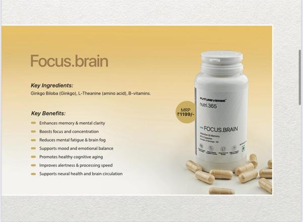 🔗 Ginkgo,  Amino Acids , Vitamin B  #Enhances Memory & Mental Clarity # Reduces Mental Fatigue & Brain fog# Supports Mood and Emotional Balance #Boost Focus & Concentration# Promotes Healthy Cognitive Ageing