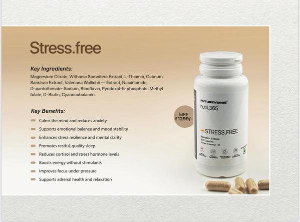 & D- Biotin& Magnesium Citrate & L - Thiamine&Ocimum&RiboflavinAdvantages * Reduces Anxiety * Calmeness of Minds*Quality Sleep*Reduces Stress Hormon Levels* Boost Energy without Stimulants