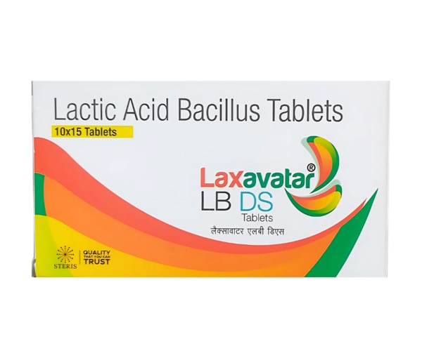 LAXAVATAR LB DS is a specialized probiotic supplement formulated to support and enhance digestive health. Its main active ingredient is Lactic Acid Bacillus, which is present at a concentration of 120 million spores per tablet. This powerful probiotic is designed to promote a healthy balance of gut flora, improving digestive function and overall gastrointestinal well-being. Maintaining a balanced gut microbiota with LAXAVATAR LB DS can help improve nutrient absorption, support regular bowel movements, and potentially strengthen immune function by fostering a healthier digestive system.What is LAXAVATAR LB DS?LAXAVATAR LB DS is a probiotic tablet containing Lactic Acid Bacillus, a beneficial bacteria that plays a crucial role in maintaining gut health. Probiotics like Lactic Acid Bacillus help replenish and maintain the natural flora in the intestines, which can be disturbed by illness, antibiotics, or poor diet. As a result, this supplement aims to optimize digestive processes, reduce digestive discomfort, and improve bowel regularity.Lactic Acid Bacillus belongs to the class of 'probiotics' and is primarily used to treat diarrhea. Additionally, Lactic Acid Bacillus effectively manages conditions such as irritable bowel syndrome, lactose intolerance, Crohn's disease (an inflammatory bowel disease), and bacterial overgrowth in the intestines, making it a versatile aid for various digestive disorders.Uses of LAXAVATAR LB DSSupports and restores a healthy balance of gut bacteria.Treats and prevents different types of diarrhea.Helps alleviate symptoms of irritable bowel syndrome (IBS).Assists in managing lactose intolerance by improving digestion of lactose.Aids in reducing bacterial overgrowth in the intestines.Provides relief from digestive discomfort such as bloating, gas, and indigestion.Supports regular and healthy bowel movements.Enhances nutrient absorption and overall digestive efficiency.May contribute to boosting the immune response by balancing gut flora.Side Effects of LAXAVATAR LB DSGenerally, LAXAVATAR LB DS is well-tolerated with minimal side effects. However, some users may experience mild digestive symptoms, particularly when starting the supplementation. These include:Mild bloatingGas or flatulenceSlight abdominal discomfortIf these side effects persist, worsen, or if any severe reactions occur, it is advisable to seek medical advice.Precautions Before Using LAXAVATAR LB DSConsult your healthcare provider before use if you have a compromised immune system or serious underlying health conditions.Inform your doctor if you are pregnant or breastfeeding.This supplement should not replace conventional treatment for serious gastrointestinal diseases unless advised by a healthcare professional.Do not use if you have an allergy to probiotics or any ingredients in the tablet.Store the tablets in a cool, dry place away from direct sunlight and out of reach of children.Drug Interactions: What Drugs Interact with LAXAVATAR LB DS?LAXAVATAR LB DS, being a probiotic, generally has a low risk of drug interactions. However, it is important to consider:Antibiotics: Taking antibiotics alongside probiotics may reduce the effectiveness of the probiotic unless taken at different times of the day. It is usually recommended to space probiotic intake a few hours apart from antibiotics.Immunosuppressant Drugs: People on immunosuppressive therapy should consult a healthcare provider before taking probiotics like LAXAVATAR LB DS to avoid potential complications.Other medications: Always inform your healthcare provider of all medications and supplements you are currently taking to rule out any unforeseen interactions.By maintaining a healthy gut environment and reducing harmful bacteria, LAXAVATAR LB DS may complement therapies aimed at improving digestive health but always under medical supervision.LAXAVATAR LB DS with its Lactic Acid Bacillus ingredient provides a reliable, scientifically backed solution for supporting digestive health and managing several gastrointestinal conditions. With proper usage and precautions, it can be a valuable addition to maintaining a balanced and well-functioning digestive system.