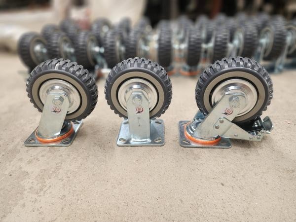 Antiskid pu caster wheels available in 4x2, 6x2 and 8x2 sizes
