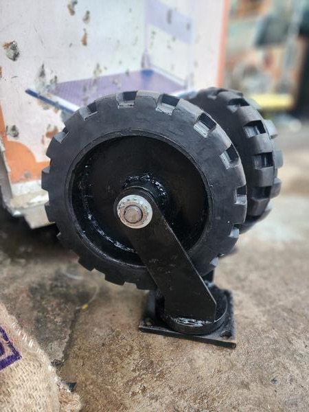 heavy duty rubber caster wheel available in many sizes like 6x2, 8x2,10x2, 12x2x 12x3 and 14x3