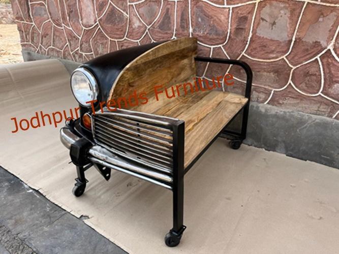 Features a mix of solid hardwood and powder-coated iron in a sleek white automobile bench style. Offers a backrest and wooden seat top. Built to commercial-grade quality with ISO 1970:2025manufacturing standards.Suggested use-cases include restaurants, lounges, cafes, co-working spaces, hotel lobbies, and officesperfect for adding personality to public or creative environments.
