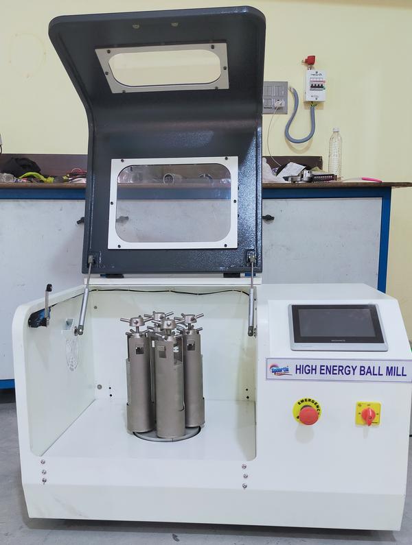 A High Energy Planetary Mill (HEPM) is a type of ball mill used primarily for the fine grinding, mechanical alloying, and synthesis of materials at a micro or nanoscale. It is widely used in research and industrial applications for material science, chemistry, metallurgy, and nanotechnology.