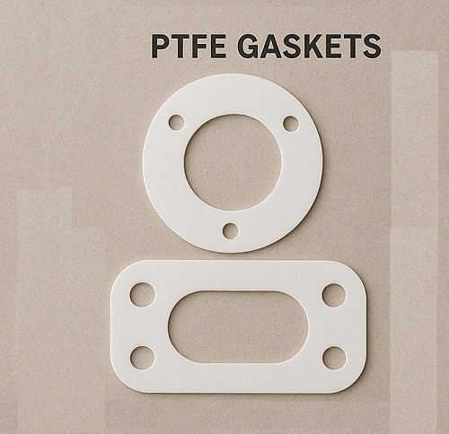 PTFE (Polytetrafluoroethylene) Gaskets are high-performance sealing solutions known for their exceptional chemical resistance and non-stick properties. Manufactured from premium PTFE material, these gaskets ensure reliable sealing in aggressive and corrosive environments where other materials may fail.Key Features:Excellent resistance to acids, alkalis, solvents, and corrosive chemicalsWide operating temperature range (-200°C to +260°C)Non-stick surface prevents product build-upLow friction coefficient for smooth sealingFDA-compliant grades available for food and pharmaceutical use