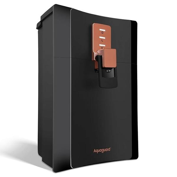Powered with dual purification (RO + UV), this Aquaguard purifier ensures 100% safe and great-tasting drinking water for your family. With a compact design, smart features, and reliable performance, it is the perfect blend of technology and convenience.Specifications:Brand: AquaguardType: RO + UVStorage Capacity: 8 LitresPurification Capacity: 15 Litres/HourMaximum Duty Cycle: 40 Litres/DayPower: 40 VDCMode: Auto Cutoff – prevents overflow & saves energyAvailable Colour: BlackHighlights:✅ Dual purification (RO + UV) for double safety✅ 8L storage with 15 Ltr/hr purification capacity✅ Handles up to 40 Litres/day – perfect for family needs✅ Auto cutoff for energy savings & hassle-free use✅ Sleek black design for a modern kitchen appeal