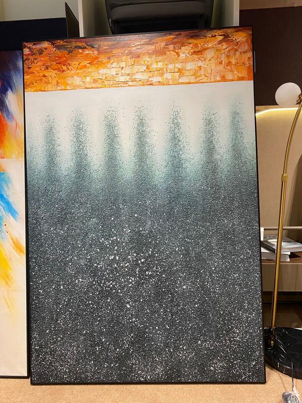 This unique wall painting is a perfect blend of creativity and elegance, designed to elevate the beauty of any space. With its striking details and refined finish, it adds a touch of sophistication to interiors, whether modern or classic. Its premium quality ensures durability while the design serves as a timeless piece of art. Ideal for living rooms, bedrooms, or offices, this painting transforms walls into statements of style and character.