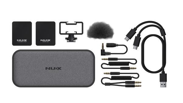 – Operating Frequency Band: 2.4 GHz– Operation Length: < 100 feet (30m)– Sampling Rate: 24bit/44.1 kHz– Frequency Response: 50Hz-20kHz– Latency: < 5ms– Dynamic Range: 96dB– THD+ Noise: <0.2%@1 kHz– Built-in Battery Capacity (TX & RX): 400mAh/3.7V– Maximum Input Level(3.5mm TRS): 100mVrms(-20dBV)– Battery Running Time: 4 hours for TX,6 hours for RX– Microphone on TX: Omnidirectional Electret Condenser Microphone– Maximum Sound Pressure Level: 110dB SPL– Dimensions(TX/RX): 51(L) × 42(W) x 13(H) mm– Weight(TX/RX): each 28g– Included Accessories1: Fur windshield x1, USB-C Y-cable x1, TRS(female) to TRRS(male) adaptor cable for Mobile Phone(CTIA)x1– Included Accessories2: 3.5mm TRS cable for RX to Camera x1, 3.5mm TRS Y-cable for 2 RXs to Camera x1, Cold-shoe RX mount x1
