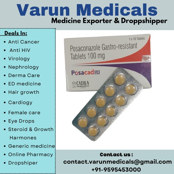 Posacad GR Tablet belongs to a group of medicines called antifungals. It works by stopping the growth of fungus and is used to treat fungal infection. It kills fungi by destroying the fungal cell membrane.