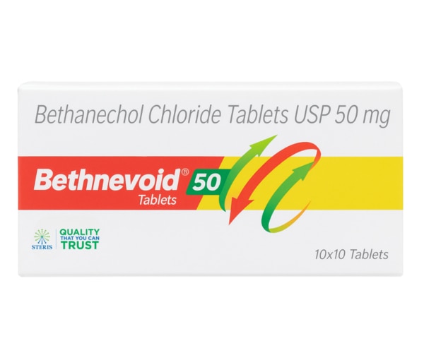 BETHNEVOID 50 contains Bethanechol Chloride 50 mg, a cholinergic agonist (parasympathomimetic) that helps stimulate bladder muscle contractions. By directly activating muscarinic receptors in the bladder, it improves urinary flow and assists patients struggling with urinary retention. This makes it especially useful for individuals experiencing difficulty in passing urine due to conditions like post-surgical recovery, postpartum complications, or certain bladder dysfunctions.The action of Bethanechol enhances bladder tone, ensuring more effective emptying of urine and reducing the discomfort associated with incomplete bladder evacuation.Uses of BETHNEVOID 50Urinary Retention Management – Assists patients who are unable to empty their bladder properly.Post-Surgical Retention – Restores smooth urination after procedures or anesthesia.Neurogenic Bladder Disorders – Beneficial for those with weak bladder muscles caused by nerve dysfunction.Enhanced Bladder Emptying – Reduces urinary stasis and lowers the risk of urinary tract infections (UTIs).Side Effects of BETHNEVOID 50Like all medicines, BETHNEVOID 50 may cause certain side effects, ranging from mild to less common but serious reactions.Common Side Effects:Abdominal discomfort or crampsNausea and vomitingLoose stools (diarrhea)Excess salivation or sweatingHeadacheLess Common but Serious Side Effects:Low blood pressure (hypotension)Dizziness or flushingBreathing difficulties (especially in asthma patients)Irregular or fast heartbeatUrinary urgency or overactivitySeek immediate medical attention if severe symptoms occur.Precautions Before Taking BETHNEVOID 50Not for Obstructive Conditions – Should not be used if urinary obstruction or bladder stones are present.Asthma or COPD Patients – May aggravate respiratory issues.Cardiac Concerns – Use with caution in individuals with heart disease, peptic ulcers, or low blood pressure.Pregnancy & Breastfeeding – Only under medical advice.Driving & Alertness – May cause dizziness; avoid driving until the effect is known.Drug Interactions with BETHNEVOID 50Other Cholinergic Drugs – May intensify cholinergic side effects.Anticholinergics (e.g., Atropine, Hyoscyamine) – Can reduce Bethanechol’s effectiveness.Blood Pressure Medications – Risk of further lowering blood pressure.Bronchoconstrictors – Can worsen respiratory problems if taken together.ConclusionBETHNEVOID 50 (Bethanechol Chloride 50 mg Tablets) is an effective treatment for urinary retention and bladder dysfunction. By improving bladder muscle contractions, it ensures smoother urination, reduces infection risks, and enhances overall quality of life.When used under proper medical guidance, BETHNEVOID 50 is a reliable choice for patients recovering from surgery or dealing with neurogenic bladder conditions.