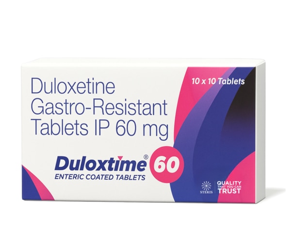 DULOXTIME 60 contains Duloxetine 60 mg, designed in gastro-resistant tablet form to ensure smooth absorption in the intestine while reducing stomach irritation. Duloxetine is classified under serotonin and norepinephrine reuptake inhibitors (SNRIs), a group of medicines that help balance key brain chemicals—serotonin and norepinephrine. These neurotransmitters play a crucial role in regulating mood, emotional stability, pain perception, and nerve signaling.Uses of DULOXTIME 60DULOXTIME 60 is a multipurpose therapy widely prescribed for both mental health conditions and pain-related disorders:Major Depressive Disorder (MDD): Elevates mood, restores energy, and enhances quality of life in patients with depression.Generalized Anxiety Disorder (GAD): Helps reduce constant worry, nervousness, and related physical symptoms such as restlessness and palpitations.Diabetic Peripheral Neuropathy: Relieves nerve pain, burning, and tingling sensations linked to diabetes.Fibromyalgia: Eases widespread musculoskeletal pain and fatigue associated with fibromyalgia.Chronic Musculoskeletal Pain: Effective for long-term pain conditions such as chronic back pain and osteoarthritis.Side Effects of DULOXTIME 60Though well-tolerated by most, some individuals may experience side effects:Common Side Effects:Nausea or constipationDry mouthDizziness, fatigue, or sleepinessIncreased sweatingReduced appetiteLess Common but Serious Side Effects:Severe mood changes or suicidal thoughts (particularly in younger patients)Liver problems (jaundice, abdominal pain, dark urine)Rapid heartbeat or high blood pressureAllergic reactions such as swelling, rash, or itchingSeek immediate medical help if severe side effects occur.Precautions Before Taking DULOXTIME 60Mental Health Monitoring: Patients with depression or anxiety should be closely observed for any worsening of symptoms or suicidal tendencies.Liver and Kidney Disorders: Should be avoided in those with severe liver or kidney disease.Blood Pressure & Heart: Regular monitoring is recommended as Duloxetine may raise blood pressure or alter heart rate.Alcohol Consumption: Avoid alcohol to reduce the risk of liver damage.Pregnancy & Breastfeeding: Use only if prescribed by a doctor.Driving & Alertness: May cause dizziness or sleepiness; avoid driving or heavy machinery until you know how it affects you.Drug Interactions of DULOXTIME 60Other Antidepressants (SSRIs, MAOIs): May cause serotonin syndrome, a potentially serious condition.Painkillers (NSAIDs, Aspirin, Blood Thinners): Higher risk of bleeding.Alcohol or Liver-Toxic Drugs: Can increase chances of liver injury.Stimulants: May worsen anxiety or palpitations.Certain Antibiotics/Antifungals: Can alter Duloxetine levels in the body.ConclusionDULOXTIME 60 (Duloxetine Gastro-Resistant Tablets IP 60 mg) is a well-established and trusted option for managing depression, anxiety, nerve pain, fibromyalgia, and chronic musculoskeletal pain. By stabilizing brain chemicals and reducing pain signals, it not only improves emotional health but also provides physical relief, ensuring a better overall quality of life for patients.