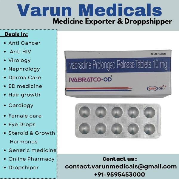 Ivabradine Prolonged Release Tablet 10mg Tablet is a medicine used for the treatment of angina (heart-related chest pain) and chronic (long-term) heart failure. It makes the heart work more efficiently by lowering the heart rate. This relieves chest pain and decreases the risk of hospitalization in heart failure patients.
