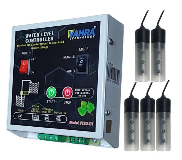 .Product Name & Model: Fully Automatic Controller for Dual Tank – Model VT20-DT, designed for smart water management in homes, apartments, and commercial spaces..Advanced Technology: This dual tank controller automatically manages overhead and underground tanks, ensuring continuous water supply without manual monitoring..Smart Features: Equipped with water level sensors, dry run protection, motor ON/OFF automation, and LED indicators for easy operation..Durability: Built with high-quality electronic components to handle long life performance, suitable for Chennai’s water system conditions..Energy Saving: Prevents water wastage and reduces electricity bills by switching the motor ON/OFF at the right time..Easy Installation: The VT20-DT model is user-friendly, compact, and designed for quick setup in households, apartments, and industrial areas..Home Delivery & Installation: Available with doorstep delivery across Chennai and Tamil Nadu, along with expert installation support..Warranty & Support: Comes with warranty coverage and reliable customer service for troubleshooting and maintenance..Best for Chennai Homes: Ideal for water management in areas like Adyar, T. Nagar, Velachery, Vadapalani, and surrounding locations..Tamil Nadu Coverage: We also provide delivery and service in Tiruppur, Vellore, Salem, Cuddalore, and other cities across Tamil Nadu..Why Choose Us: Smart Home India offers trusted, high-quality water controllers that make your home smarter, safer, and more efficient..Customer Convenience: Hassle-free operation – no need to manually check water levels or worry about motor damage due to dry running..Home & Apartment Use: Perfect for both small homes and large apartment complexes, ensuring 24/7 water availability without wastage..Smart Investment: A one-time installation saves money, time, and effort for years to come.📞 For Orders & Support: Contact us at 9655006069 / 9655006409🌐 Visit: www.smarthomeindia.in🚚 Service Areas: Chennai (Adyar, T. Nagar, Velachery, Vadapalani, etc.) and Tamil Nadu cities (Tiruppur, Vellore, Salem, Cuddalore, and more).
