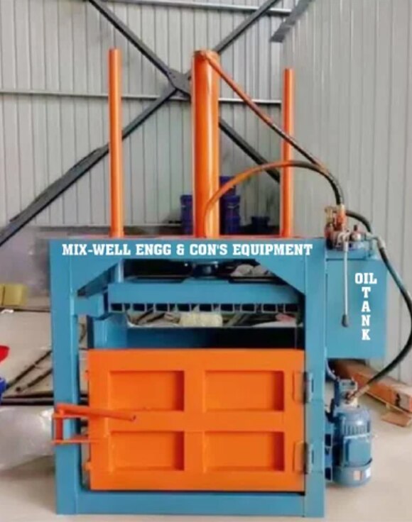 Max Load Capacity	20 TonType	Triple ActionUsage/Application	Pet bottle, paper waste, cotton clothes, cement bag , cardboardMaterial	Mild SteelBrand	MixwellWe, MIX-WELL Engg. & Const. Equipment are Leading Organization Indulged in Manufacturing and Service Providing of Supari Cutting Machine, Khakhra Making Machine, Industrial Pulverizer and much more. 
