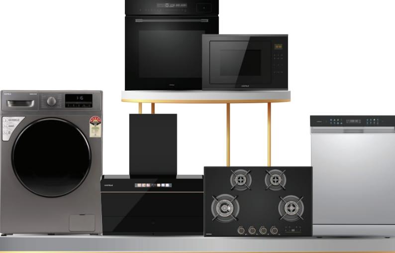 Wide Range Of KITCHEN APPLIANCES Of Brand HAFELE KITCHEN CHIMNEY KITCHEN HOBSDISHWASHER MICROWAVE OVEN OTGCOFFEE MAKER MIXER JUICER GRINDER 