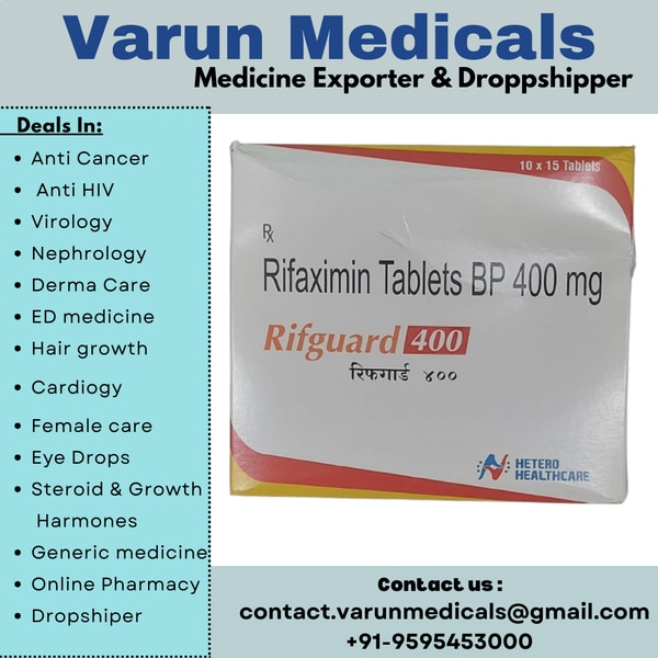 Rifaximin 400 Tablet is an antibiotic that treats hepatic encephalopathy, a condition in which the liver fails to remove harmful toxins from the blood, leading to brain damage. It is also used to treat infectious diarrhea. It works by killing and stopping the growth of harmful bacteria in the intestines.