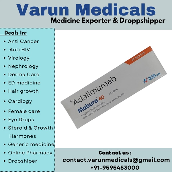  Mabura 40 mg Injection is a medicine used to treat a variety of conditions such as ankylosing spondylitis, rheumatoid arthritis, psoriasis, ulcerative colitis, and Crohn’s disease. It provides relief from swelling, pain, and redness associated with various disorders and improves physical function.