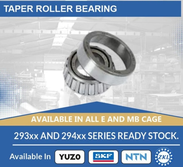 Taper Roller BearingTaper Roller Bearings are designed to handle both radial and axial loads efficiently, making them ideal for applications requiring durability and precision. The tapered design of the inner and outer raceways allows the bearing to support heavy combined loads while maintaining smooth and reliable performance. These bearings are commonly used in automotive wheels, gearboxes, industrial machinery, and construction equipment due to their high load-carrying capacity and ability to withstand shock and impact. Manufactured with premium-quality materials and advanced technology, taper roller bearings ensure reduced friction, enhanced performance, and long service life, even under challenging operating conditions.