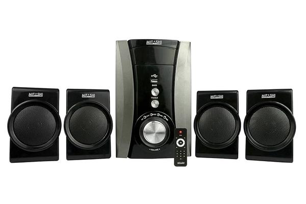 Mitashi HT 4440 FU 4.1 Channel Home Theatre System (Black) HighlightsPower Output(RMS): 70 WPower Source: AC Transformer (AC to DC)Bluetooth Version: NAConnectivity : WiredChassis MaterialNo, Plastic (Satellite), Wood (Subwoofer) ChassisSensitivity65 dBControlsPlay, Pause, VolumeRemote Control SupportWirelessDriver Size3 inch (Satellite), 4 inch (Subwoofer)Separationgreater than 65 dBOther Features4500 watts PMPOAudio FeaturesSignal to Noise Ratio65 dBMaximum Output RMS Per Satellite10 WMaximum Output RMS Subwoofer30 WAmplifierBuilt-in, YesTweeter SupportNoDistortion0.001Other Audio FeaturesThis speaker offers you one of the best sound qualities in its range. You can connect this speaker to a wide range of devices and enjoy hours of high definition music.BEST ELECTRONIC SHOWROOM IN MANEWADA ROAD BEST ELECTRONIC SHOWROOM NEAR ME BEST ELECTRONIC SHOWROOM IN HUDKESHWAR ROAD BEST ELECTRONIC SHOWROOM IN MANISH NAGAR BEST ELECTRONIC SHOWROOM IN AYODHYA NAGAR BEST ELECTRONIC SHOWROOM IN MEDICAL SQUARE BEST ELECTRONIC SHOWROOM IN DIGHORI BEST ELECTRONIC SHOWROOM IN NANDANWAN.