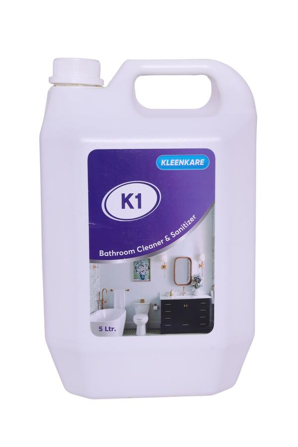 Feature:Kleenkare K1 concentrated bathroom concrete cleaner in 5L canEffectively cleans and disinfects tiles, sinks, bathtubs, and surface fittingsSuitable for regular (10–20ml/L) and heavy-duty (20–30ml/L) cleaningLong 2-year shelf life; ideal for commercial and household use