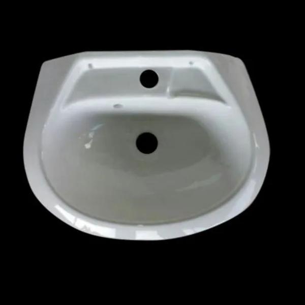 Made from ceramic a compact size ideal for hand washingTypically a glossy white finishCan be installed as wall-mountedThe glazed ceramic surface is generally scratch-resistant and easy to maintain with proper cleaning