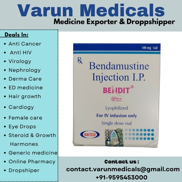 Bendit Injection is used to treat cancer of the lymphatic system such as Non-Hodgkin's Lymphoma (NHL). It may also be used to treat other types of cancer as determined by your doctor. It can be used alone, or together with certain other medicines as part of combination chemotherapy.