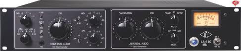 LA-610 mkII classic tube recording channelA classic tube mic preamp & LA-2A-style compressor in a single unit.The LA-610 MkII combines a hand-built in the USA, all-tube, vintage mic preamp design — heard on classic albums by Coldplay, The Beach Boys, and Van Halen — with authentic Teletronix T4 opto-compression circuitry.This classic channel strip design, with its warm preamp tone and smooth, natural-sounding compression, is updated with modern, user-requested features like true compressor bypass, larger metering, increased output, and an auto-switching power supply.Key FeaturesAll-tube mic preamp design derived from legendary Bill Putnam-designed 610 modular consoleAuthentic Teletronix LA-2A-style T4 opto-compressor sectionMkII exclusive features include: true compressor bypass, larger metering, increased output, and auto-switching power supplyMic pre with Gain and Level controls, variable impedance switching, and instrument DI for recording tone “color”High and Low frequency shelving EQComplete vintage channel strip at groundbreaking price within project studio reachUA build quality and heritage, audiophile components, hand-assembled in the USABacked by 1-Year limited warrantyNow you canRecord through the all-tube mic preamp derived from legendary Bill Putnam-designed 610 modular consoleCompress signals with authentic Teletronix T4 opto-compression tube circuitryShape your tones further with High and Low frequency shelving tube EQRecord your tracks through vintage UA, “handmade in the USA,”“ circuitsThe Legendary 610 PreampThe LA-610 MkII is based on the legendary console modules developed by Bill Putnam in the 60's. Noted for their musical character and warmth, innumerous classics by artists ranging from Frank Sinatra to Coldplay, Van Halen to Pet Sounds, have been recorded using the 610 preamp. The LA-610 MkII will impart the same silky, vintage warmth of the original console’s mic amp design to your sources.Toneful Tube CompressionThe LA-610 Mk II’s T4 tube compressor provides the same ultra-warm limiting that has made the Teletronix LA-2A the king of fat opto compression. The electro-optical detector, or ”