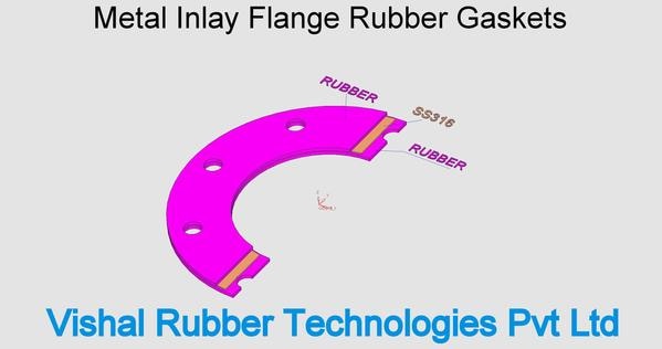 Metal Inlay Flange Rubber GasketsEngineered for Reliability. Certified for Global Standards.Our metal inlay flange rubber gaskets combine the resilience of high-grade elastomers with the structural integrity of precision-engineered steel inserts—delivering unmatched sealing performance across demanding industrial environments. Key Features:• Vulcanized Metal Core: Centrally embedded steel (SS304, SS316 etc) ensures blow-out safety and dimensional stability under extreme pressure and temperature.• Elastomer Versatility: Available in EPDM, NBR, HNBR, FKM, and more—each tailored to resist steam, chemicals, hydrocarbons, and aggressive media.• Low Surface Pressure Sealing: Achieves tight seals even at reduced bolt torque, minimizing flange stress and installation complexity.• Wide Temperature Range: Operational reliability up to 200°C, ideal for pipelines, HVAC, chemical processing, and transit systems.• EPDM variants available with EN45545 HL3 fire safety rating for rail applications.Applications:• Rail & Transit (EN45545 HL3-compliant)• Oil & Gas, Petrochemical• Power Plants & Industrial Equipment• Drinking Water & Food-Grade Systems (material-specific)