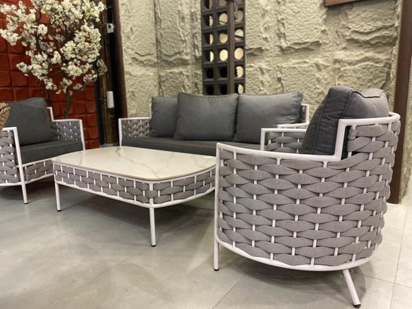 Enhance your outdoor space with this premium outdoor furniture set, designed for comfort and style. The set includes one elegant table, two single chairs, and one 2-seater chair, perfect for creating a cozy yet luxurious seating arrangement. Crafted with durability and elegance in mind, this imported set ensures long-lasting use while adding sophistication to gardens, balconies, or patios. It’s the ideal combination of comfort, quality, and timeless outdoor living charm.