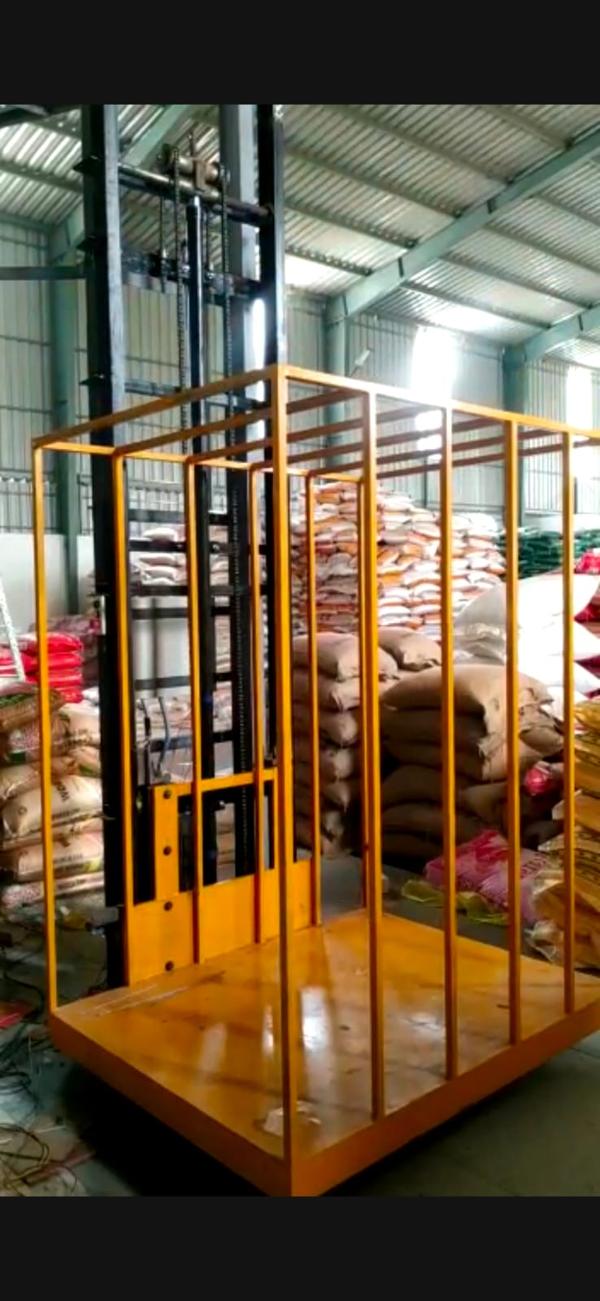 Matching up with the requirements of our clients, we are involved in offering Goods Lift in Kanhangad, Kerala, South India.Top Goods Lift Manufacturers in Kanhangad KeralaSmall Goods Lift Manufacturers in Kanhangad KeralaGoods Lift Manufacturers in Kanhangad Kerala Contact NumberHydraulic Goods Lift Manufacturers in Kanhangad KeralaBest Goods Lift Manufacturers in Kanhangad KeralaGoods Lift Manufacturers in Kanhangad Kerala AddressWe are interested to supply our Goods Lift to Changanassery, Mattanur, Punalur, Nilambur, Cherthala, Sultan, Bathery, Maradu, Kottakkal, Taliparamba, Shornur, Pandalam, Kattappana, Cherpulassery, Mukkam, Iritty, Valanchery, Varkala, Nileshwaram, Chavakkad, Kothamangalam, Pathanamthitta, Attingal  in Kerala, South India. Goods Lift – DescriptionA Goods Lift (also known as a freight elevator or material lift) is a mechanical device designed to transport heavy materials, goods, equipment, and products between different floors in a building or facility. Unlike passenger lifts, goods lifts are specifically engineered to handle large, bulky, or heavy loads, often with reinforced platforms, higher weight capacities, and safety mechanisms.They can be powered by electric motors, hydraulic systems, or traction mechanisms, depending on the usage requirements and load capacity. These lifts are commonly used in industrial, commercial, and storage environments.Applications of Goods LiftWarehouses and Storage FacilitiesTransporting heavy boxes, pallets, and stock between floors.Factories and Industrial UnitsMoving machinery parts, raw materials, or finished goods safely and efficiently.Retail and SupermarketsShifting goods from storage areas to display sections.HospitalsHandling supplies, equipment, and medical inventory without interfering with patient movement.Hotels and RestaurantsTransferring food supplies, linens, and kitchen equipment between service areas.Construction SitesLifting tools, cement bags, and construction materials to different levels.Logistics and Distribution CentersStreamlining the flow of goods and improving turnaround time for loading and unloading.Benefits of Goods LiftImproved EfficiencyReduces time and labor required to move goods manually between floors.Enhanced SafetyMinimizes risks associated with carrying heavy loads, preventing accidents and injuries.Increased Load CapacityCan handle large, bulky items that are difficult to transport by hand or via stairs.Space OptimizationMakes vertical transport easier, freeing up floor space for other operations.Durability and ReliabilityBuilt to handle industrial conditions, making them robust and long-lasting.Cost-EffectiveReduces operational costs by lowering manpower requirements and improving productivity.Customizable DesignCan be tailored to meet specific load, space, and environmental requirements.Smooth OperationsHydraulic and electric lifts ensure steady and vibration-free transportation of goods.Hydraulic Goods LiftOperates using hydraulic cylinders powered by oil pressure.Suitable for low-rise buildings (usually up to 5 or 6 floors).Offers smooth operation and high load-bearing capacity.Requires less space for machinery compared to traction lifts.Traction Goods LiftUses steel ropes and counterweights to lift the platform.Powered by electric motors.Suitable for medium to high-rise buildings.Offers faster speeds and higher efficiency.Chain Hoist Goods LiftUses chain mechanisms along with pulleys for lifting.Suitable for handling moderate loads.Compact design, commonly used in workshops or smaller industries.Rack and Pinion Goods LiftUses a gear system for vertical movement.Known for safety and stability, especially in environments where sway and tilt must be minimized.Often used in heavy-duty industrial settings.Pneumatic Goods LiftPowered by compressed air systems.Suitable for lightweight loads.Requires less maintenance and is ideal where hydraulic systems are not feasible.Vertical Reciprocating Conveyor (VRC)A type of goods lift designed specifically for repetitive transport of materials.Often used in manufacturing plants, retail centers, and warehouses.Custom or Modular Goods LiftDesigned according to specific industrial or architectural needs.Can include features like automated doors, remote controls, or explosion-proof materials depending on the environment.Choosing the Right TypeLoad Capacity: Heavy loads – hydraulic or traction lifts; lighter loads – pneumatic or chain hoist.Building Height: Low floors – hydraulic; high floors – traction.Space Constraints: Hydraulic systems need less headroom; traction systems need more.Maintenance & Budget: Pneumatic lifts have simpler maintenance, while traction lifts offer efficiency at higher costs.Safety Features of Goods LiftsOverload ProtectionPrevents operation when the load exceeds the maximum capacity.Protects the lift from damage and ensures user safety.Emergency Stop ButtonAllows the operator to halt the lift immediately in case of emergencies.Safety InterlocksEnsures that doors or gates cannot be opened unless the lift is at the correct level.Limit SwitchesStops the lift at predefined points to avoid over-travel or mechanical failure.Brake SystemsAutomatic brakes engage during power failure or emergency, preventing the lift from falling.Alarm SystemsAlerts operators if there is a malfunction or irregularity during operation.Non-Slip FlooringEnsures goods stay in place during transportation and reduces the risk of accidents.Protective EnclosuresPrevents access to moving parts and reduces the chances of injury.Fire Safety MeasuresSome lifts are equipped with fire-resistant panels and emergency ventilation systems.Backup Power SupplyAllows the lift to be operated temporarily during power outages.Maintenance Tips for Goods LiftsRegular InspectionsCheck the mechanical parts, wiring, and hydraulic systems at regular intervals.LubricationKeep moving parts well-lubricated to reduce wear and tear and prevent overheating.Test Safety SystemsPeriodically test the overload sensors, brakes, and limit switches to ensure they function properly.CleanlinessKeep the lift clean and free from dust, debris, or oil that may affect its performance.Monitor Load PatternsAvoid sudden heavy loads or uneven weight distribution to prevent strain on the lift.Professional ServicingHire certified technicians for periodic servicing and repairs.Check Hydraulic Fluids or Pneumatic SystemsEnsure fluid levels and air pressure are within recommended levels for efficient operation.Keep RecordsMaintain logs of inspections, repairs, and maintenance for accountability and troubleshooting.Training for OperatorsTrain personnel to operate the lift safely and respond to emergencies correctly.Replace Worn PartsPromptly replace damaged cables, chains, seals, or brakes to avoid breakdowns.