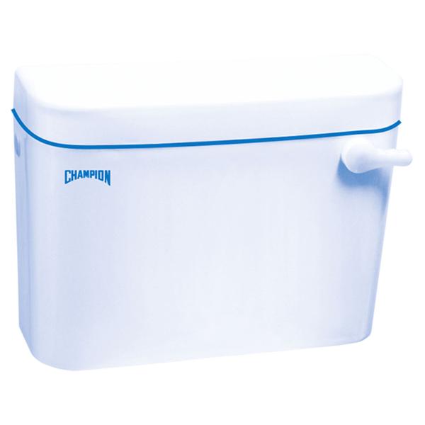 The Commander Styline Single Flush Tank is a durable, 10-liter, single-flush toilet cistern made from high-quality polypropylene or PVC, designed for efficient waste removal with a single push of its sturdy, trouble-free handle. Its sleek, timeless white design and pressure-taking capacity make it a practical and stylish choice for modern bathrooms, offering long-lasting performance and water conservation