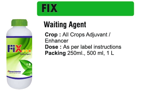 🌱 Bhavya Industries Indore – FIX Fasal Ko De Santulan, Poshan Aur Har Kadam Par Saath – Kisan Ka Vishwas, Vikas Ka SaathiAt Bhavya Industries Indore, hum samajhte hain ki fasal ka vikas tabhi behtareen hota hai jab usse sahi samay par poshan mile, stress kam ho aur growth santulit ho. Har kisan ko chahiye ek aisa saathi jo fasal ko har stage par support kare – isi zarurat ko dhyan mein rakhkar hum lekar aaye hain:FIX WAITING AGENT – Plant Growth RegulatorYeh ek smart plant support formulation hai jo fasal ko nutrient fixation mein madad karta hai, stress ko kam karta hai aur vikas ko santulit banaye rakhta hai. Yeh agent roots aur leaves ko healthy banata hai, moisture retention mein sahayak hai, aur fasal ko har prakaar ke environmental challenges se ladne ki takat deta hai.✅ Applicable Crops: Anaj, sabzi, phal, dalhan, tilhan aur plantation faslon ke liye upyogi.✅ Target Problems: Nutrient loss, stress, uneven growth, weak roots, flowering mein rukavat.✅ Mode of Action: Nutrient fixation ko support karta hai, root health ko majboot banata hai, aur plant metabolism ko sudhar kar balanced aur sustainable vikas pradan karta hai.Key Benefits of FIX WAITING AGENT✅ Supports Nutrient Fixation – poshak tatvon ko fasal tak pahunchane mein madad karta hai.✅ Improves Root Health – jadon ko majboot aur swasth banata hai.✅ Enhances Stress Resistance – heat, drought aur nutrient imbalance se bachata hai.✅ Balances Growth – fasal ko santulit vikas aur energy deta hai.✅ Boosts Yield & Quality – swasth jad aur santulit vikas ke saath behtareen flowering, fruiting aur upaj pradan karta hai.CEO’s Message“Bhavya Industries Indore mein humara uddeshya hai har kisan ko aise solutions dena jo fasal ke har charan mein uska saath nibhayen. FIX WAITING AGENT ek trusted plant growth regulator hai jo fasal ko poshan fixation, stress resistance aur santulit vikas pradan karta hai. Humara lakshya hai kisanon ko sustainable aur productive kheti ke liye majboot saathi pradan karna.”🌱 भव्य इंडस्ट्रीज इंदौर - FIX फसल को दे संतुलन, पोषण और हर कदम पर साथ - किसान का विश्वास, विकास का साथीभव्य इंडस्ट्रीज इंदौर में, हम समझते हैं कि फसल का विकास तभी बेहतर होता है जब उसे सही समय पर पोषण मिले, तनाव कम हो और विकास संतुलित हो। हर किसान को चाहिए एक ऐसा साथी जो फसल को हर मंच पर समर्थन करे - इसी जरुरत को ध्यान में रखकर हम लेकर आये हैं:वेटिंग एजेंट को ठीक करें - प्लांट ग्रोथ रेगुलेटरये एक स्मार्ट प्लांट सपोर्ट फॉर्मूलेशन है जो फसल को पोषक तत्व निर्धारण में मदद करता है, तनाव को कम करता है और विकास को संतुलित रखता है। ये एजेंट जड़ें और पत्तियों को स्वस्थ बनाता है, नमी बनाए रखने में सहायक है, और फसल को हर प्रकार की पर्यावरणीय चुनौतियों से लड़ने की ताकत देता है।✅ उपयुक्त फसलें: अनाज, सब्जी, फल, दलहन, तिलहन और रोपण फसल के लिए उपयोगी।✅ लक्ष्य समस्याएँ: पोषक तत्वों की हानि, तनाव, असमान वृद्धि, कमजोर जड़ें, फूल में रुकावत।✅ क्रिया का तरीका: पोषक तत्व निर्धारण को समर्थन कर्ता है, जड़ स्वास्थ्य को मजबूत बनाता है, और पौधों के चयापचय को सुधार कर संतुलित और टिकाऊ विकास प्रदान करता है।फिक्स वेटिंग एजेंट के मुख्य लाभ✅ पोषक तत्व निर्धारण का समर्थन करता है - पोशक तत्वों को फसल तक पहुंचने में मदद करता है।✅ जड़ों के स्वास्थ्य में सुधार करता है - जड़ो को मजबूत और स्वस्थ बनाता है।✅ तनाव प्रतिरोध को बढ़ाता है - गर्मी, सूखा और पोषक तत्व असंतुलन से बचाता है।✅ विकास को संतुलित करता है - फसल को संतुलित विकास और ऊर्जा देता है।✅ उपज और गुणवत्ता को बढ़ाता है - स्वस्थ जड़ और संतुलित विकास के साथ-साथ फूल, फल और उपज प्रदान करता है।सीईओ का संदेश