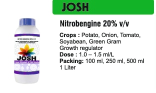 🌱 भव्या इंडस्ट्रीज इंदौर - जोश नाइट्रोबेजिन 20% वी/वीफसल को दे जोश, पोषण और तेज़ विकास - हर किसान का विश्वास, हर खेत का साथीभाव्या इंडस्ट्रीज इंदौर में, हम समझते हैं कि फसल को हर चरण पर पोषण, ऊर्जा और मेटाबॉलिक सपोर्ट की जरूरत होती है। इसी जरूरत को ध्यान में रखते हुए हम लेकर आए हैं जोश नाइट्रोबेगिन 20% वी/वी, एक वैज्ञानिक रूप से डिजाइन किया गया प्लांट ग्रोथ रेगुलेटर जो फसल को मजबूत बनाता है, तेजी से विकास और बेहतर उत्पादकता प्रदान करता है।जोश नाइट्रोबेगिन 20% वी/वी - प्लांट ग्रोथ रेगुलेटरये फॉर्मूलेशन नाइट्रोजन-आधारित सक्रिय अवयवों के साथ तैयार हो गया है जो पौधे की चयापचय क्रियाओं को बढ़ाता है, पोषक तत्वों के अवशोषण में सुधार करता है, और जड़ से लेकर पेट तक विकास को तेज और स्वस्थ बनाता है। हर फसल को ऊर्जा, तनाव से बचाव और टिकाऊ उत्पादकता देने का स्मार्ट समाधान।✅ उपयुक्त फसलें: अनाज, दलहन, सब्जी, फल, तिलहन, वृक्षारोपण फसलें - हर फसल में उपयोगी।✅ लक्ष्य मुद्दे: पोषक तत्वों की कमी, धीमी वृद्धि, तनाव की स्थिति, फूल-फलने की समस्या, कमजोर चयापचय।✅ क्रिया का तरीका: नाइट्रोजन आपूर्ति को बढ़ाना है, पौधों के चयापचय को सक्रिय करना है, और पोषक तत्वों के उपयोग को बेहतर बनाना है जिसका पौधा तेज़ विकास करता है।जोश नाइट्रोबेगिन 20% वी/वी के मुख्य लाभ✅ मेटाबोलिक गतिविधि को बढ़ावा देता है - पौधे की अंदरुनी क्रियाओं को तेज करता है।✅ पोषक तत्वों के अवशोषण में सुधार - पोषक तत्त्वों को जल्दी और प्रभावी ढंग से अवशोषित करने में मदद।✅ पौधों की वृद्धि को मजबूत करता है - जड़ और अंकुर दोनों को मजबूत बनाता है।✅ तनाव प्रतिरोध को बढ़ाता है - गर्मी, सूखा और अन्य तनाव कारकों के समय फसल को सुरक्षित रखता है।✅ उच्च उपज को बढ़ावा देता है - तेजी से विकास और बेहतर फूल-फलने के माध्यम से उपज में वृद्धि।सीईओ का संदेश