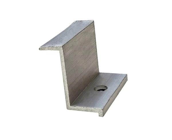 End Clamp – Drishya EnterpriseThe End Clamp is a precision-engineered solar mounting component designed to securely fix solar panels at the ends of mounting rails. Made from high-grade aluminum, it offers excellent durability, corrosion resistance, and long-lasting strength even in harsh outdoor conditions. The clamp ensures a tight and stable hold, preventing panel movement while maintaining proper alignment and aesthetics of the solar array.Drishya Enterprise’s End Clamp is easy to install, compatible with various module thicknesses, and provides reliable edge support for safe and efficient solar panel installations.