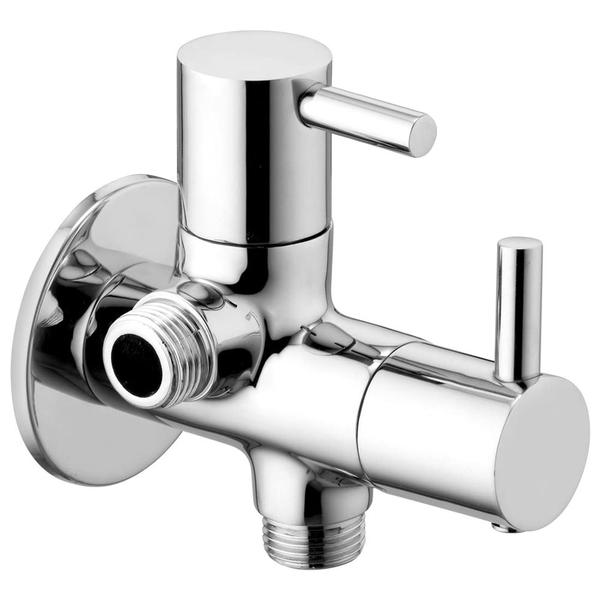 Dual outletsSpace-savingReliable flow controlDurable constructionChrome finish