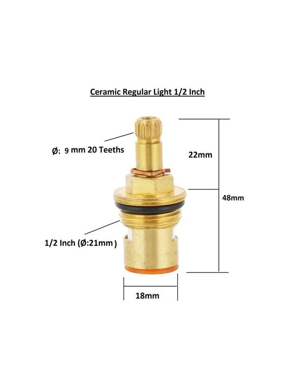 A self-contained, non-rotating valve component inside a faucet. A compact, integrated unit, often with a ceramic disc, that includes a stem or “spindle” with teeth for a handle to turn it. Provides a durable, leak-proof seal, saving water.