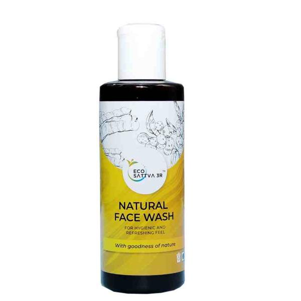 EcoSattva 3R Natural Face Wash is a product made of super quality soapnut, Shikakai extract and neem principles. It is a mild, low foam formulation that helps in preventing common skin problems. Natural Face Wash is free from chemical surfactants, parabens and petrochemicals.