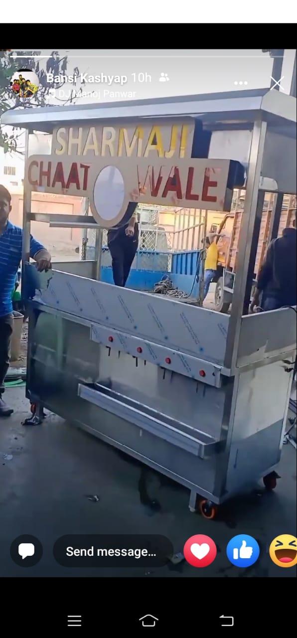 Panipuri Live Counter Manufacturers in AhmedabadAutomatic Sensor WIth Cooling with Top Burner.