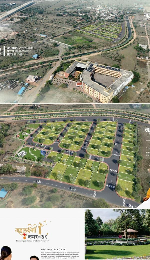 Mahalaxmi Developers launched the project Mahalaxmi Nagar 38. The layout is NIT / NMRDA sanctioned with RL. Bank finance is available 75% to 80% from any nationalized bank.NIT / NMRDA sanctioned layout with RLGood location for investmentLayout Fencing with Entrance GatePlantation to Entire LayoutAll the basic facilities included.Amenities that Enhance Your Lifestyle1.Internal Cement Concrete RoadA paved road within the premises connecting all major parts.2.Sewage LineUnderground waste disposal system in layout.3. Electric Network With TransformerElectricity distribution infrastructure for plots and amenities.4.Kids ParkA playground for children in layout.5.GardenLandscaped green space with plantation for better experience.6. Storm Water DrainageA paved road within the premises connecting all major parts7. Sewage Treatment PlantA dedicated pitch area for cricket sport.8.Open Space Compound WallFenced open area boundary to the space provided.