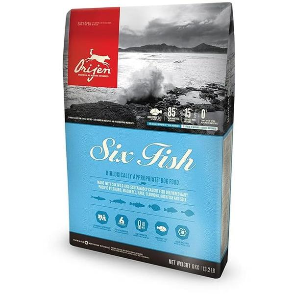 Orijen Six Fish Dry Dog Food, Grain Free And Chicken Free Dog Food, Fresh Or Raw Ingredients, 11.4 Kg, All Life Stages product image