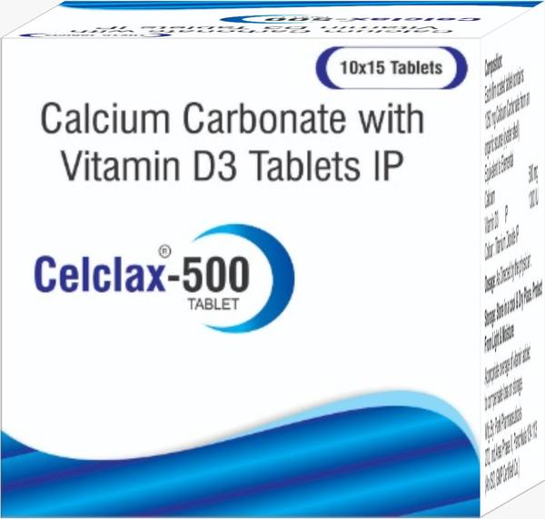 Product Name Calclax-500Pruduct Description Calcium 500mg + Vitamin D3 IP 1000IUPacking 15 TabletsUse * To treat vitamin D and Calcium deficiency. * To treat osteoporosis and other bone-related problems. * For healthy and strong bones & joints. * As an adjuvant to diet in the elderly, pregnancy and breastfeeding.