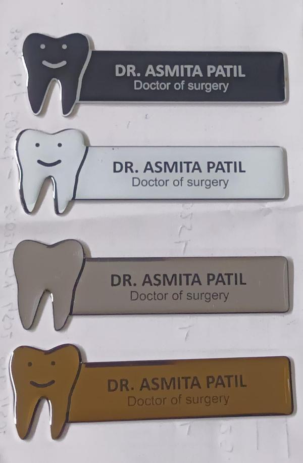 Die cut Shape Metal Badges with Magnet Holder