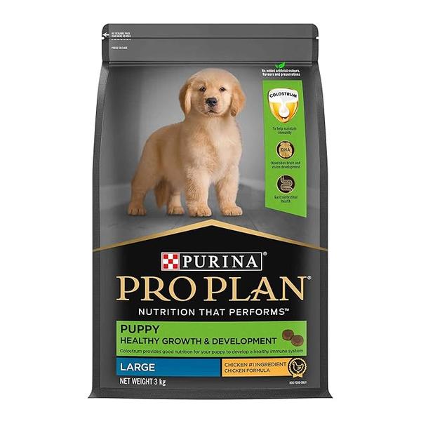 PURINA Pro Plan Puppy Kibble Food for Large Sized Dogs, 3Kg Pack