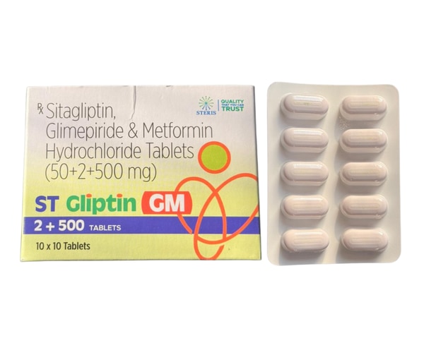 Sitagliptin (50mg), Metformin Hydrochloride (500mg) & Glimepiride (2mg)