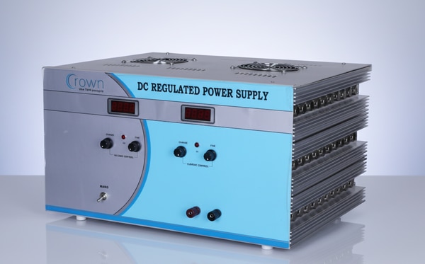 We are the Leading High Voltage DC Regulated Power Supply Manufacturers, Suppliers in Delhi | India We are proficiently manufacturing and exporting a superior range of High Voltage DC Regulated Power Supply. The device regulates load and line voltage variation and known for constant voltage and current type supplies. Our device is designed by utilizing superior quality of materials at our well equipped production unit under the supervision of our technical experts in adherence with quality norms set by the industry. The High Voltage DC Regulated Power Supply is available at economical prices.Features:Protection against overloadPrecision engineeredLong service span   High Voltage DC Regulated Power SupplyÃ¢â‚¬Å“CROWNÃ¢â‚¬Â HIGH VOLTAGE DC REGULATED POWER SUPPLY are Constant Voltage and Constant Current Type supplies have high regulation for Load and Line Voltage Variation. The supply are protected against short circuit over load. The output , current can be controlled to any value from O to maximum.0-300 V DC / 100mA with two digital meters BIAS 0-100VDC, filament 6.3V AC.INPUT VOLTAGE : 230 V Ã‚Â±10% AC 50 HzLOAD REGULATION CV : Ã‚Â± 0.05 % Ã‚Â±3mV From no load to full loadLOAD REGULATION CC : Ã‚Â±0.05% Ã‚Â±1 mA From no load to full loadLINE REGULATION CV : Ã‚Â± 0.01 % Ã‚Â± 3mV for Ã‚Â±10% variation input voltageLINE REGULATION CC : Ã‚Â± 0.01% 1 mA for Ã‚Â±10% variation input voltageRIPPLE : 3 mVMETER : Two Digital meters to monitor the output voltage and currentINDICATION : LED FOR CV and CC Operating ModeACCURACY : 11% +1 DigitPROTECTION : Against short circuit and over load(POWER SUPPLY ARE ALSO AVAILABLE AS PER CUSTOMER SPECIFICATION)