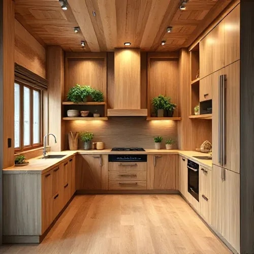 Elegant Wooden Kitchen Interiors with Modern Touches product image