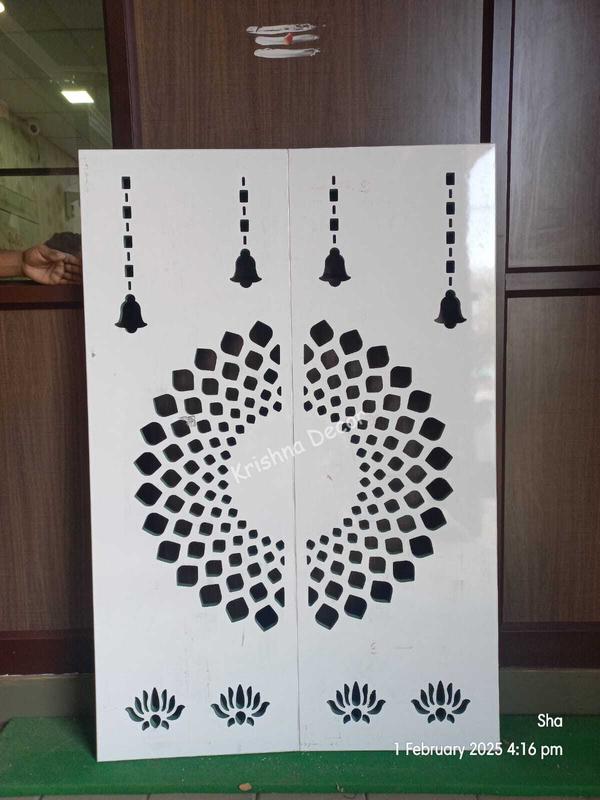 coimbatoe cnc 2d pooja  door design , tranding design costomize  design.  