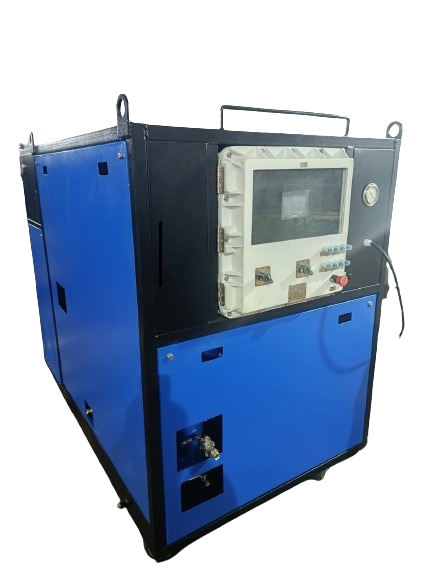 This machine is designed for the Oil and Petrochemical industries where there is a need for Flameproof enclosures. The machine comes with Flame proof motors and Explosion proof enclosures.