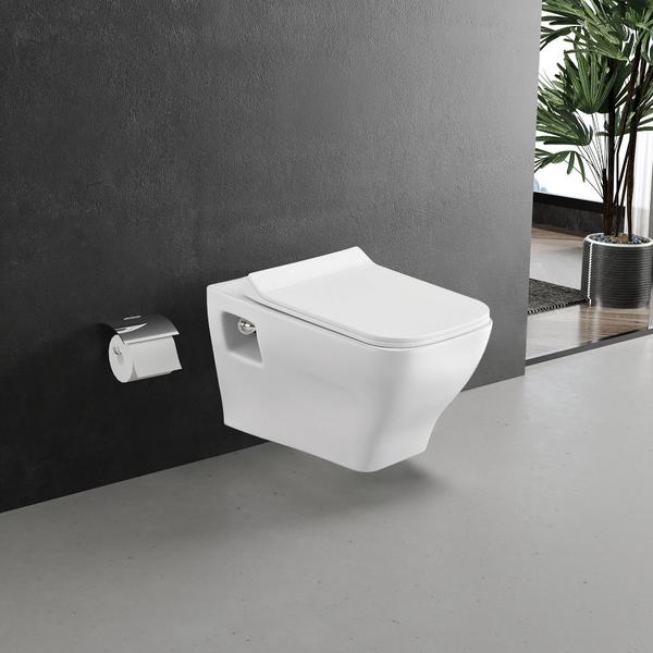  Exquisite linear, yet curvaceous, compact design.Features a smooth, shiny, and glossy surface for a modern look. Wall-hung toilets require specific preparation and installation for proper function and safety. It is advisable to have a professional handle the installation. 